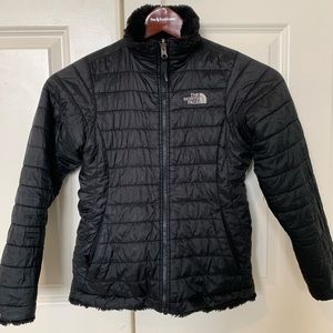 North Face Mossbud Swirl girls reversible